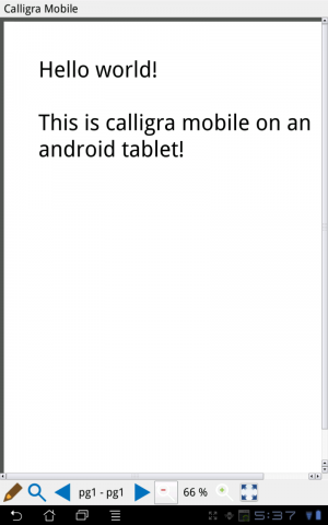 Die Bürosoftware Calligra auf Android