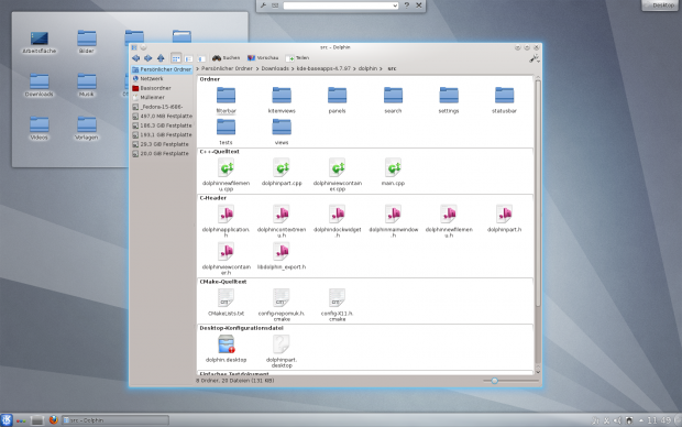 Das Gruppieren funktioniert nicht nur in der Symbolansicht, ....