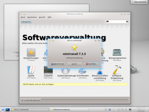 Die Softwareverwaltung kommt vom Linux-Mint-Team.
