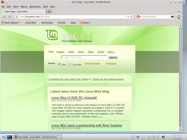 Der Firefox-Browser ...