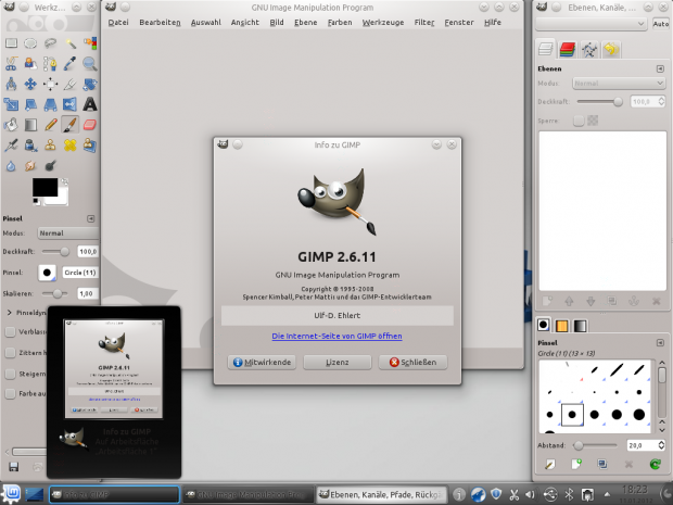 Die Bildbearbeitung Gimp 2.6.11
