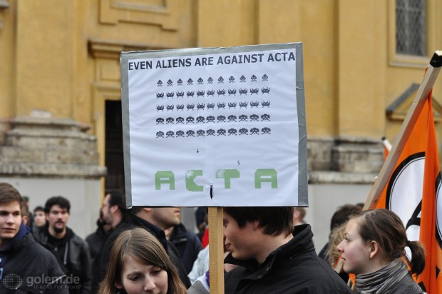 Zweiter Acta-Aktionstag in München (Bild: Nico Ernst)