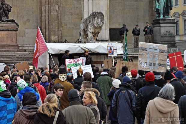 Zweiter Acta-Aktionstag in München (Bild: Nico Ernst)