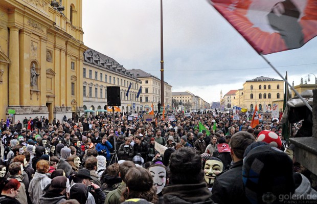 Zweiter Acta-Aktionstag in München (Bild: Nico Ernst)