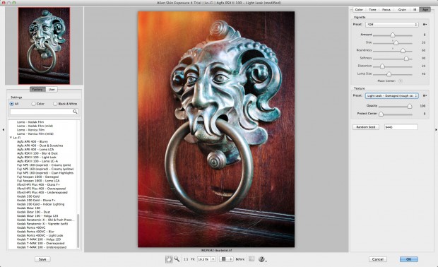 Alien Skin Exposure 4 - Agfa RSX II 100 mit Lichteinfall (Bild: Andreas Donath)