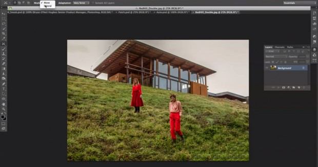 Photoshop-CS6-Funktion Content-Aware Move Extend (Bild: Adobe)