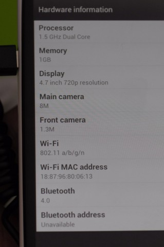Die ausgestellte Hardware meldet nur einen Dual-Core-Prozessor beim One X.