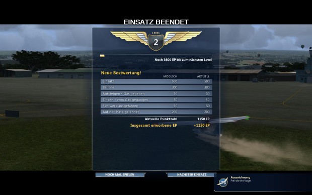 Nach erfolgreichen Einsätzen gibt es Punkte zur Belohnung.