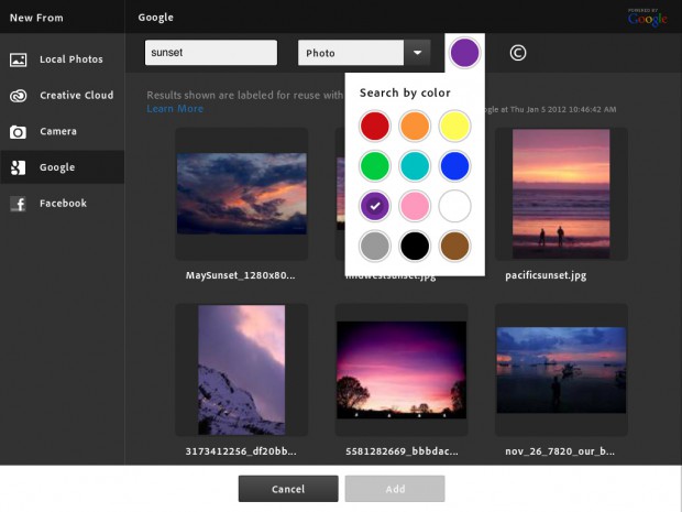 Adobe Photoshop Touch auf dem iPad 2
