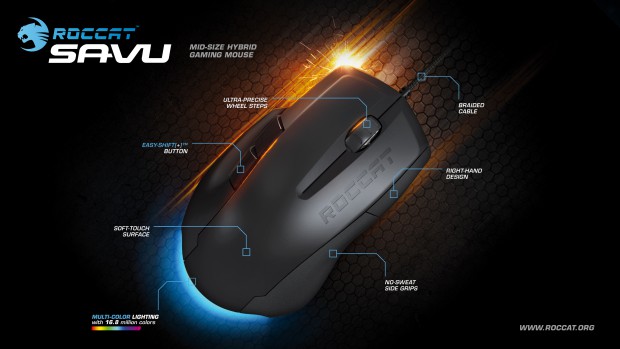 Savu Mid-Size Hybrid Gaming Mouse