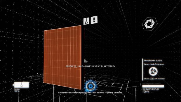 In einer Art Tutorial-Holodeck lernt der Spieler einige seiner Fähigkeiten kennen.