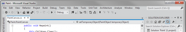 Toolbar in Visual Studio 11
