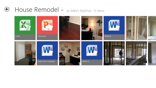 Skydrive in Windows 8 Metro (Bild: Microsoft)