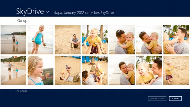 Skydrive in Windows 8 Metro (Bild: Microsoft)