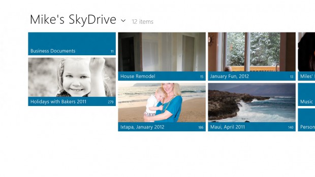 Skydrive in Windows 8 Metro (Bild: Microsoft)