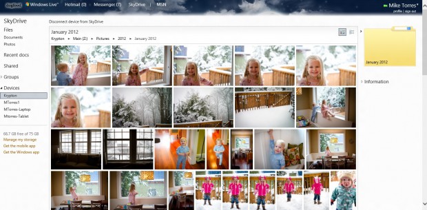 Skydrive in Windows 8 - Fotoalbum (Bild: Microsoft)