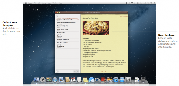 Mac OS X Mountain Lion - Notes (Bild: Apple)
