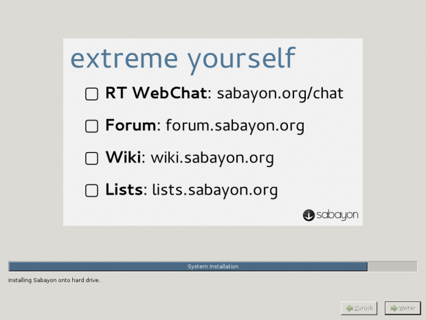 Der Installer basiert auf Anaconda aus Fedora.