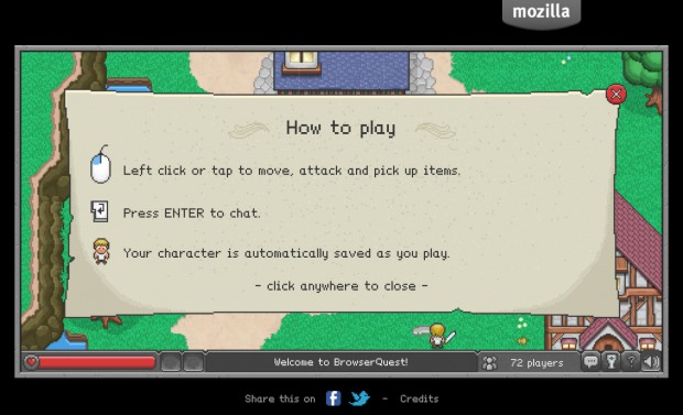 Browserquest auf einem iPad der dritten Generation