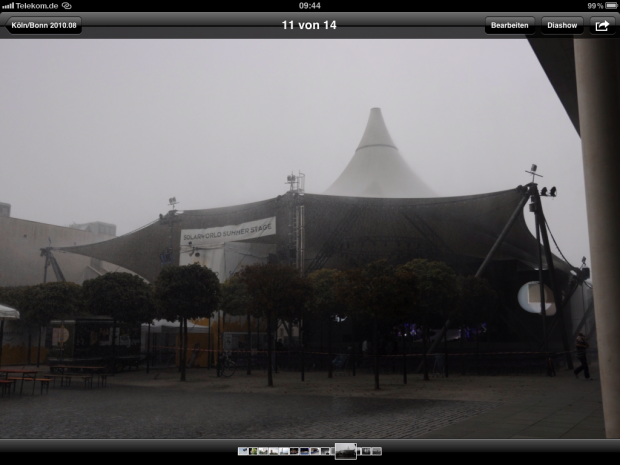 Die normale Fotoanwendung auf dem iPad 2