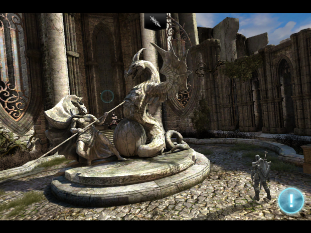 Infinity Blade II auf dem iPad 2 ohne Anpassung...