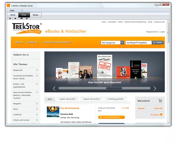 Trekstor Ereader Suite (Bild: Trekstor)