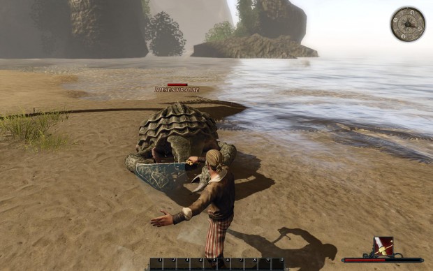 Am Strand bastelt sich der Spieler Frutti di Mare.