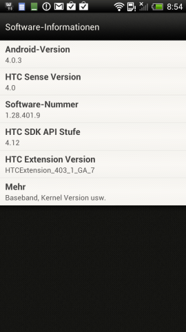 Android 4.0.3 alias Ice Cream Sandwich ist auf dem HTC One X installiert. 