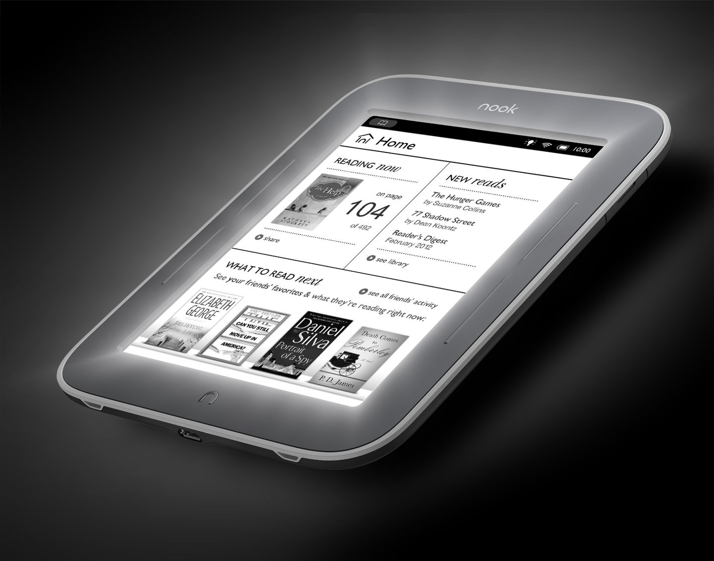 EBookReader Nook Simple Touch mit integrierter Leselampe Golem.de