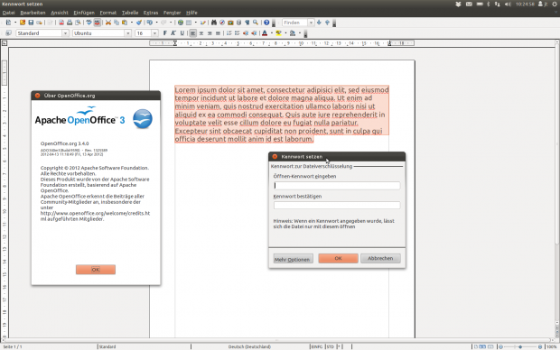 Apache Openoffice.org 3.4 RC mit verbesserter Verschlüsselung