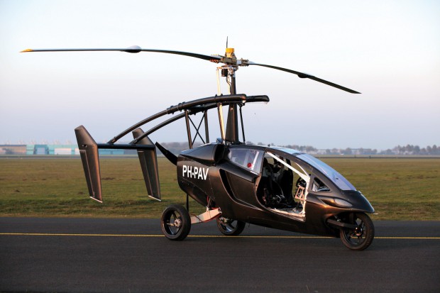 Pal-V One - Flugauto mit selbstdrehendem Rotor, Propeller und drei Rädern (Foto: Pal-V)