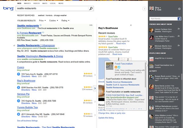 ... Kommentare von Freunden und Experten in der linken Sidebar