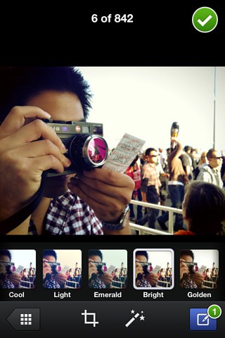 Verfremdungsfilter von Facebooks Camera App (Bild: Facebook)