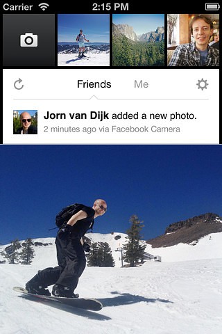 Friend-Foto-Feed in Facebooks Camera App (Bild: Facebook)