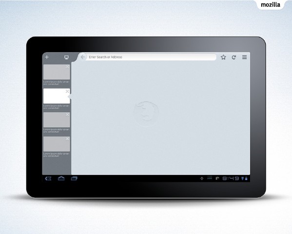 Firefox f&uuml;r Android: Entwurf f&uuml;r ein neues Tablet-UI