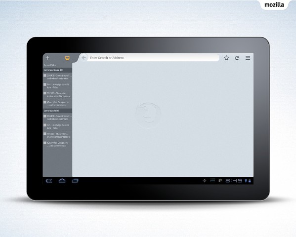 Firefox f&uuml;r Android: Entwurf f&uuml;r ein neues Tablet-UI