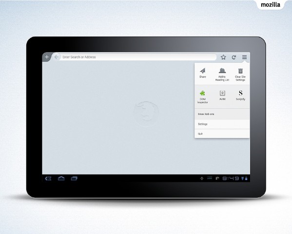 Firefox f&uuml;r Android: Entwurf f&uuml;r ein neues Tablet-UI