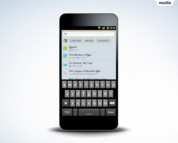 Firefox f&uuml;r Android: Entwurf f&uuml;r ein neues Smartphone-UI