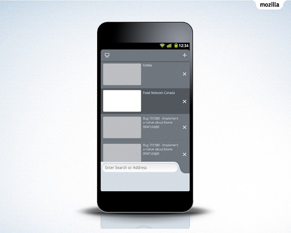 Firefox f&uuml;r Android: Entwurf f&uuml;r ein neues Smartphone-UI