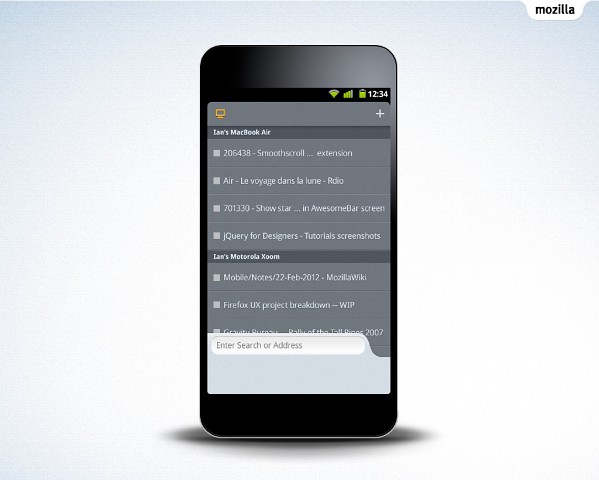 Firefox f&uuml;r Android: Entwurf f&uuml;r ein neues Smartphone-UI