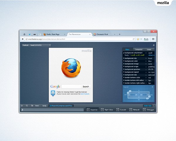 Neuer Look f&uuml;r die Entwicklerwerkzeuge von Firefox