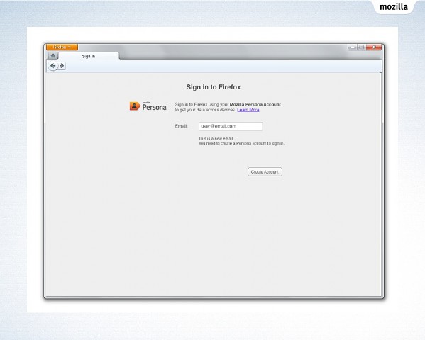 Nutzer melden sich mit Persona am Browser an, der dann alle Anmeldungen im Web &uuml;bernimmt.
