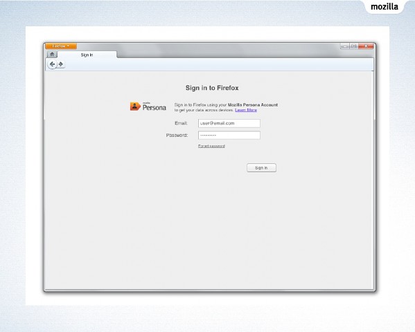 Nutzer melden sich mit Persona am Browser an, der dann alle Anmeldungen im Web &uuml;bernimmt.