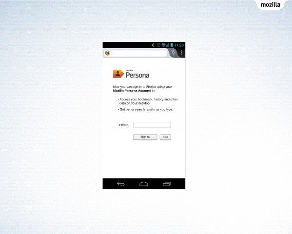 Nutzer melden sich mit Persona am Browser an, der dann alle Anmeldungen im Web &uuml;bernimmt.