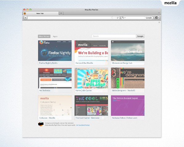 Neue Home-Tabs f&uuml;r Firefox 