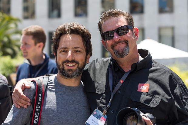 Sergey Brin (l.) und Barry Blanchard