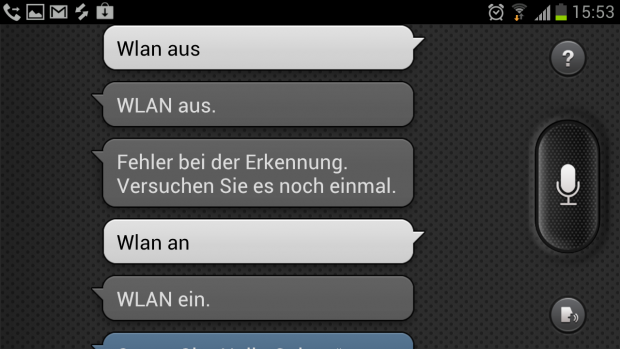 Einige Befehle konnte S Voice aber ausf&uuml;hren,...