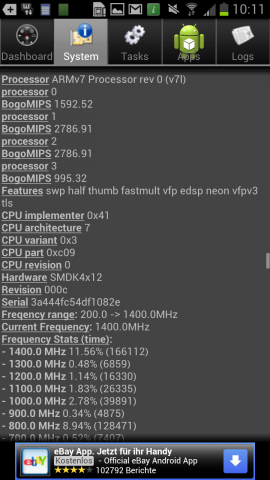 ...und 1,4 GHz getaktet werden kann.