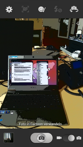Die Kamrea-App mit der neuen Cartoon-Verfremdung