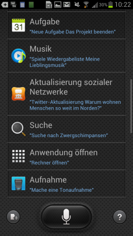 Die M&ouml;glichkeiten, die S Voice bietet
